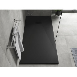 Mexen Hugo   SMC zuhanytálca  170 x 90 cm,  fekete ,  takaró fekete - 42709017-B Kompozit zuhanytálca Kompozit zuhanytálca