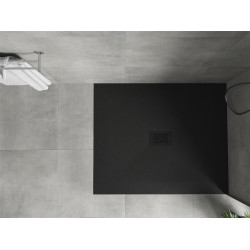 Mexen Hugo   SMC zuhanytálca  120 x 100 cm,  fekete ,  takaró fekete - 42701012-B Kompozit zuhanytálca Kompozit zuhanytálca