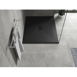 Mexen Hugo   SMC zuhanytálca  130 x 100 cm,  fekete ,  takaró fekete - 42701013-B Kompozit zuhanytálca Kompozit zuhanytálca