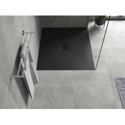 Mexen Hugo   SMC zuhanytálca  140 x 100 cm,  fekete ,  takaró fekete - 42701014-B Kompozit zuhanytálca Kompozit zuhanytálca