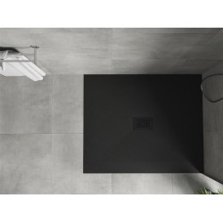 Mexen Hugo   SMC zuhanytálca  140 x 100 cm,  fekete ,  takaró fekete - 42701014-B Kompozit zuhanytálca Kompozit zuhanytálca