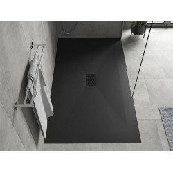 Mexen Hugo   SMC zuhanytálca  150 x 100 cm,  fekete ,  takaró fekete - 42701015-B Kompozit zuhanytálca Kompozit zuhanytálca