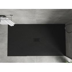 Mexen Hugo   SMC zuhanytálca  160 x 100 cm,  fekete ,  takaró fekete - 42701016-B Kompozit zuhanytálca Kompozit zuhanytálca