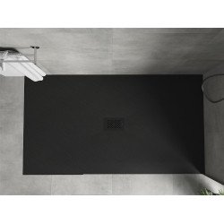 Mexen Hugo   SMC zuhanytálca  160 x 100 cm,  fekete ,  takaró fekete - 42701016-B Kompozit zuhanytálca Kompozit zuhanytálca