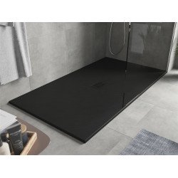 Mexen Hugo   SMC zuhanytálca  160 x 100 cm,  fekete ,  takaró fekete - 42701016-B Kompozit zuhanytálca Kompozit zuhanytálca
