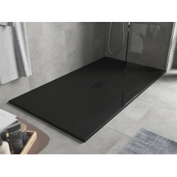 Mexen Hugo   SMC zuhanytálca  170 x 100 cm,  fekete ,  takaró fekete - 42701017-B Kompozit zuhanytálca Kompozit zuhanytálca