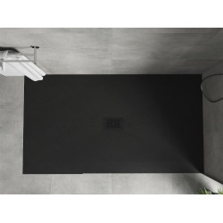 Mexen Hugo   SMC zuhanytálca  170 x 100 cm,  fekete ,  takaró fekete - 42701017-B Kompozit zuhanytálca Kompozit zuhanytálca