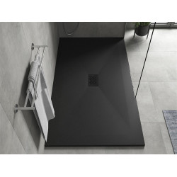 Mexen Hugo   SMC zuhanytálca  170 x 100 cm,  fekete ,  takaró fekete - 42701017-B Kompozit zuhanytálca Kompozit zuhanytálca