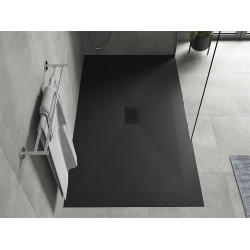 Mexen Hugo   SMC zuhanytálca  170 x 100 cm,  fekete ,  takaró fekete - 42701017-B Kompozit zuhanytálca Kompozit zuhanytálca
