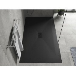 Mexen Hugo   SMC zuhanytálca  200 x 100 cm,  fekete ,  takaró fekete - 42701020-B Kompozit zuhanytálca Kompozit zuhanytálca