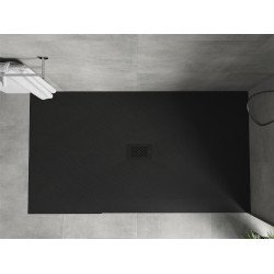 Mexen Hugo   SMC zuhanytálca  200 x 100 cm,  fekete ,  takaró fekete - 42701020-B Kompozit zuhanytálca Kompozit zuhanytálca