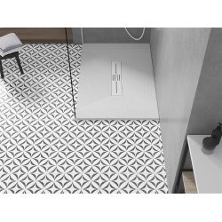 Mexen Toro   SMC zuhanytálca  100 x 80 cm, fehér ,  takaró fehér - 43108010-W Kompozit zuhanytálca Kompozit zuhanytálca
