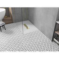 Mexen Toro   SMC zuhanytálca  140 x 80 cm, fehér ,  takaró arany - 43108014-G Kompozit zuhanytálca Kompozit zuhanytálca