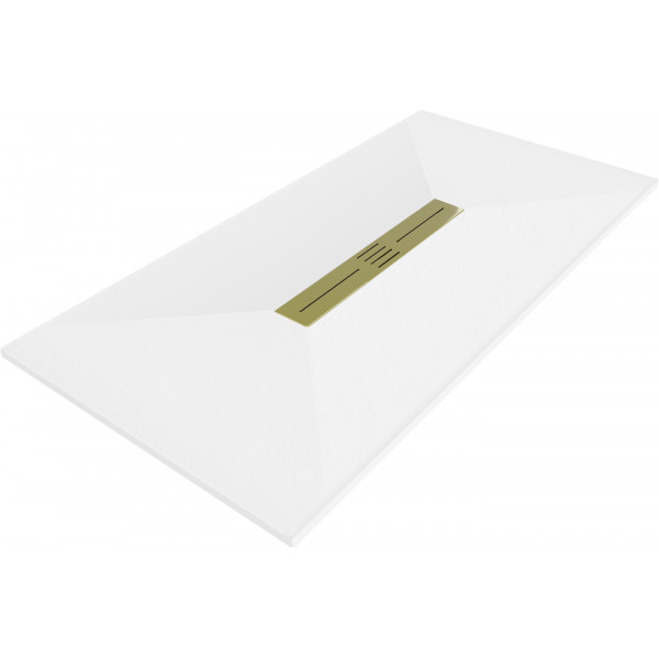 Mexen Toro   SMC zuhanytálca  150 x 80 cm, fehér ,  takaró arany - 43108015-G Kompozit zuhanytálca Kompozit zuhanytálca