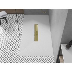 Mexen Toro   SMC zuhanytálca  150 x 80 cm, fehér ,  takaró arany - 43108015-G Kompozit zuhanytálca Kompozit zuhanytálca