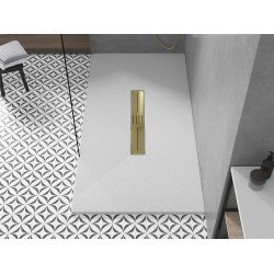 Mexen Toro   SMC zuhanytálca  150 x 90 cm, fehér ,  takaró arany - 43109015-G Kompozit zuhanytálca Kompozit zuhanytálca
