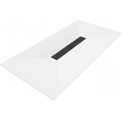 Mexen Toro   SMC zuhanytálca  150 x 90 cm, fehér ,  takaró fekete - 43109015-B Kompozit zuhanytálca Kompozit zuhanytálca Kompozit zuhanytálca 0 Mexen