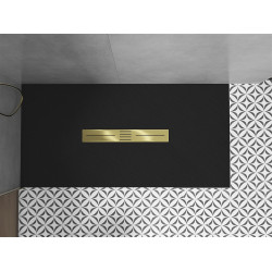 Mexen Toro   SMC zuhanytálca  170 x 90 cm,  fekete ,  takaró arany - 43709017-G Kompozit zuhanytálca Kompozit zuhanytálca