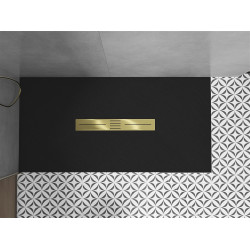 Mexen Toro   SMC zuhanytálca  180 x 90 cm,  fekete ,  takaró arany - 43709018-G Kompozit zuhanytálca Kompozit zuhanytálca