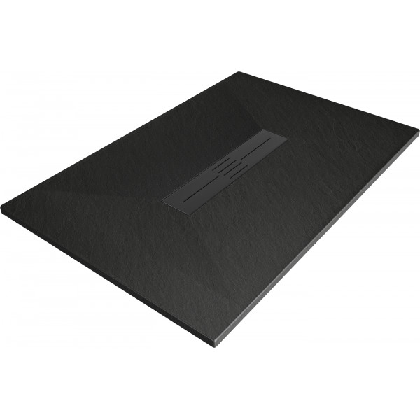 Mexen Toro   SMC zuhanytálca  100 x 70 cm,  fekete ,  takaró fekete - 43707010-B Kompozit zuhanytálca Kompozit zuhanytálca