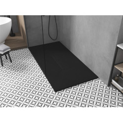 Mexen Toro   SMC zuhanytálca  150 x 70 cm,  fekete ,  takaró fekete - 43707015-B Kompozit zuhanytálca Kompozit zuhanytálca