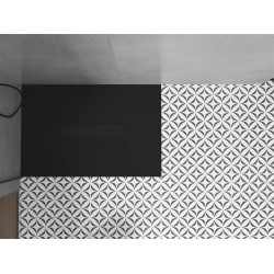 Mexen Toro   SMC zuhanytálca  100 x 80 cm,  fekete ,  takaró fekete - 43708010-B Kompozit zuhanytálca Kompozit zuhanytálca