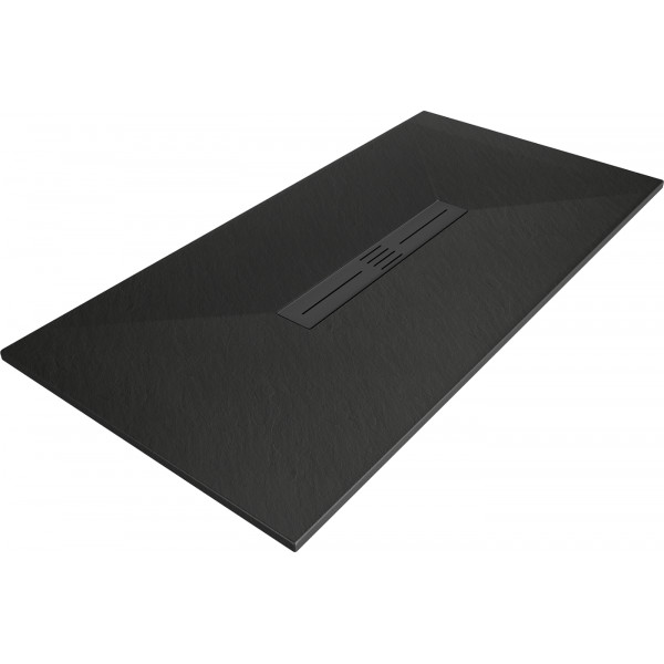 Mexen Toro   SMC zuhanytálca  170 x 90 cm,  fekete ,  takaró fekete - 43709017-B Kompozit zuhanytálca Kompozit zuhanytálca