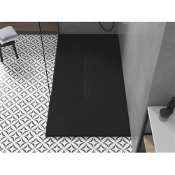 Mexen Toro   SMC zuhanytálca  180 x 90 cm,  fekete ,  takaró fekete - 43709018-B Kompozit zuhanytálca Kompozit zuhanytálca