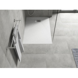 Mexen Hugo   SMC zuhanytálca  110 x 80 cm, fehér ,  takaró inox - 42108011-X Kompozit zuhanytálca Kompozit zuhanytálca