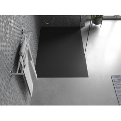 Mexen Otto   SMC zuhanytálca  130 x 80 cm,  fekete  - 4N708013 Kompozit zuhanytálca Kompozit zuhanytálca