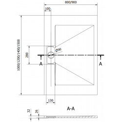 Mexen Egon   SMC zuhanytálca  120 x 80 cm, fehér  - 4R108012 Kompozit zuhanytálca Kompozit zuhanytálca