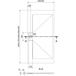 Mexen Egon   SMC zuhanytálca  170 x 90 cm,  fekete  - 4R709017 Kompozit zuhanytálca Kompozit zuhanytálca