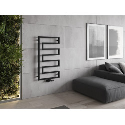 Mexen Floryda  Art  decor radiátor 1080 x 600 mm, 358 W, fekete - W206-1080-600-00-70 Dekor radiátor