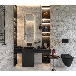 FAMOUS GREY TRIANGLE DECOFON  csempe 30x90, CAL I, 1,62MP/C, 105,3MP/P Bien Famous