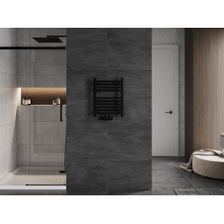 Mexen Mars Fürdöszobai radiátor 500 x 400 mm, 178 W, fekete - W110-0500-400-00-70 Törölközö száritó radiátor Törölközö száritó radiátor Fürdöszobai radiátor