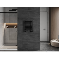 Mexen Mars Fürdöszobai radiátor 500 x 400 mm, 178 W, fekete - W110-0500-400-00-70 Törölközö száritó radiátor Törölközö száritó radiátor Fürdöszobai radiátor
