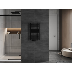 Mexen Mars Fürdöszobai radiátor 700 x 400 mm, 238 W, fekete - W110-0700-400-00-70 Törölközö száritó radiátor Törölközö száritó radiátor Fürdöszobai radiátor
