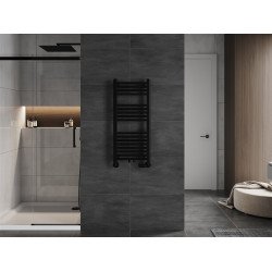 Mexen Mars Fürdöszobai radiátor 900 x 400 mm, 309 W, fekete - W110-0900-400-00-70 Törölközö száritó radiátor Törölközö száritó radiátor Fürdöszobai radiátor