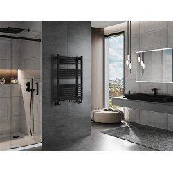 Mexen Mars Fürdöszobai radiátor 900 x 600 mm, 430 W, fekete - W110-0900-600-00-70 Törölközö száritó radiátor Törölközö száritó radiátor Fürdöszobai radiátor