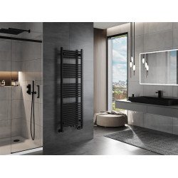 Mexen Mars Fürdöszobai radiátor 1500 x 500 mm, 626 W, fekete - W110-1500-500-00-70 Törölközö száritó radiátor Törölközö száritó radiátor Fürdöszobai radiátor