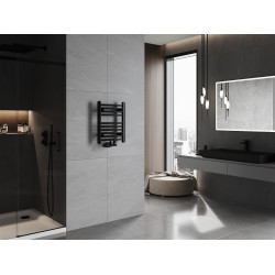 Mexen Ares Fürdöszobai radiátor 500 x 400 mm, 179 W, fekete - W102-0500-400-00-70 Törölközö száritó radiátor Törölközö száritó radiátor Fürdöszobai radiátor Fürdöszobai radiátor 493834 Mexen