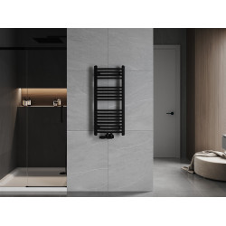 Mexen Ares Fürdöszobai radiátor 900 x 400 mm, 312 W, fekete - W102-0900-400-00-70 Törölközö száritó radiátor Törölközö száritó radiátor Fürdöszobai radiátor