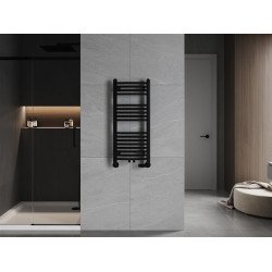 Mexen Ares Fürdöszobai radiátor 900 x 400 mm, 312 W, fekete - W102-0900-400-00-70 Törölközö száritó radiátor Törölközö száritó radiátor Fürdöszobai radiátor