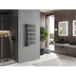 Mexen Neptun Fürdöszobai radiátor 900 x 500 mm, 369 W, fekete - W101-0900-500-00-70 Törölközö száritó radiátor Törölközö száritó radiátor Fürdöszobai radiátor