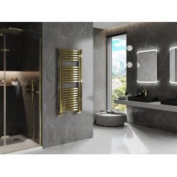 Mexen Helios Fürdöszobai radiátor 1200 x 500 mm, 448 W, arany - W103-1200-500-00-50 Törölközö száritó radiátor Törölközö száritó radiátor Fürdöszobai radiátor