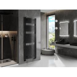 Mexen Helios Fürdöszobai radiátor 1800 x 600 mm, 996 W, fekete - W103-1800-600-00-70 Törölközö száritó radiátor Törölközö száritó radiátor Fürdöszobai radiátor Fürdöszobai radiátor 493834 Mexen