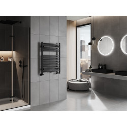 Mexen Hades Fürdöszobai radiátor 800 x 600 mm, 447 W, fekete - W104-0800-600-00-70 Törölközö száritó radiátor Törölközö száritó radiátor Fürdöszobai radiátor
