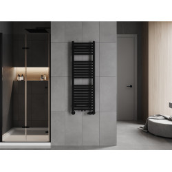 Mexen Hades Fürdöszobai radiátor 1200 x 400 mm, 465 W, fekete - W104-1200-400-00-70 Törölközö száritó radiátor Törölközö száritó radiátor Fürdöszobai radiátor