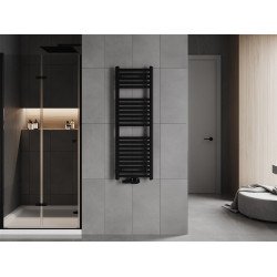 Mexen Hades Fürdöszobai radiátor 1200 x 400 mm, 465 W, fekete - W104-1200-400-00-70 Törölközö száritó radiátor Törölközö száritó radiátor Fürdöszobai radiátor