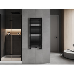 Mexen Hades Fürdöszobai radiátor 1200 x 500 mm, 562 W, fekete - W104-1200-500-00-70 Törölközö száritó radiátor Törölközö száritó radiátor Fürdöszobai radiátor